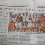 Newspaper Report: Foundation Gives 22 Scholarships in Anambra