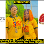 Story/Pics/Videos/Texts: Gratitude from Cyfed Scholars (Naomi Umeh and Chidimma Ilobi) as they Gradu...